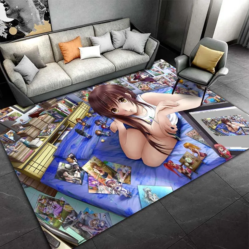 LARGE SIZE First Perspective Sexy Beauty Girl Area Rug Carpet for Living Room Bedroom Sofa Doormat Decor,Kids Non-slip Floor Mat