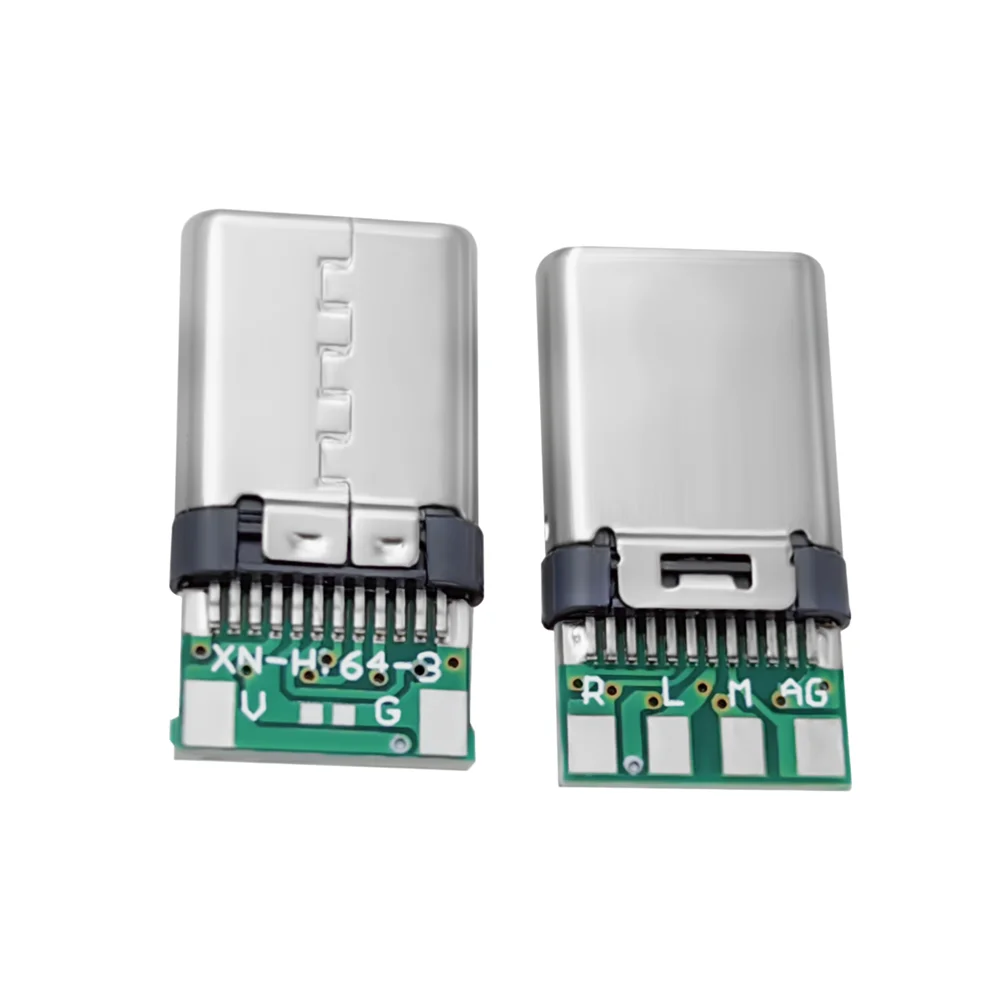 2/5Pcs TYPE C USB 3.1 24Pin Male Plug Welding Connector Adapter with Housing Type-C Charging Plugs Data Cable Accessories Repair