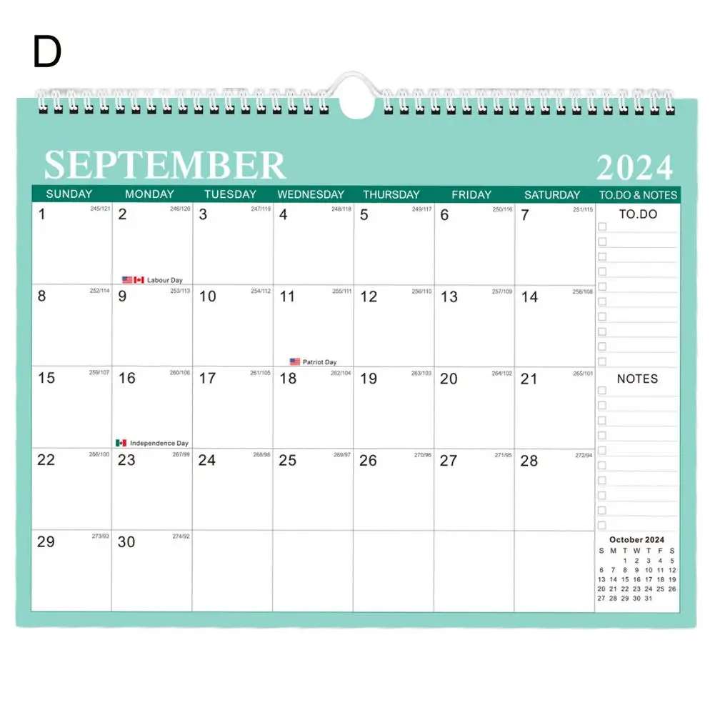 Scheduling Tracking Calendar 2024-2025 Wall Calendar English Time Management Planner for Home Office School Monthly Organizer