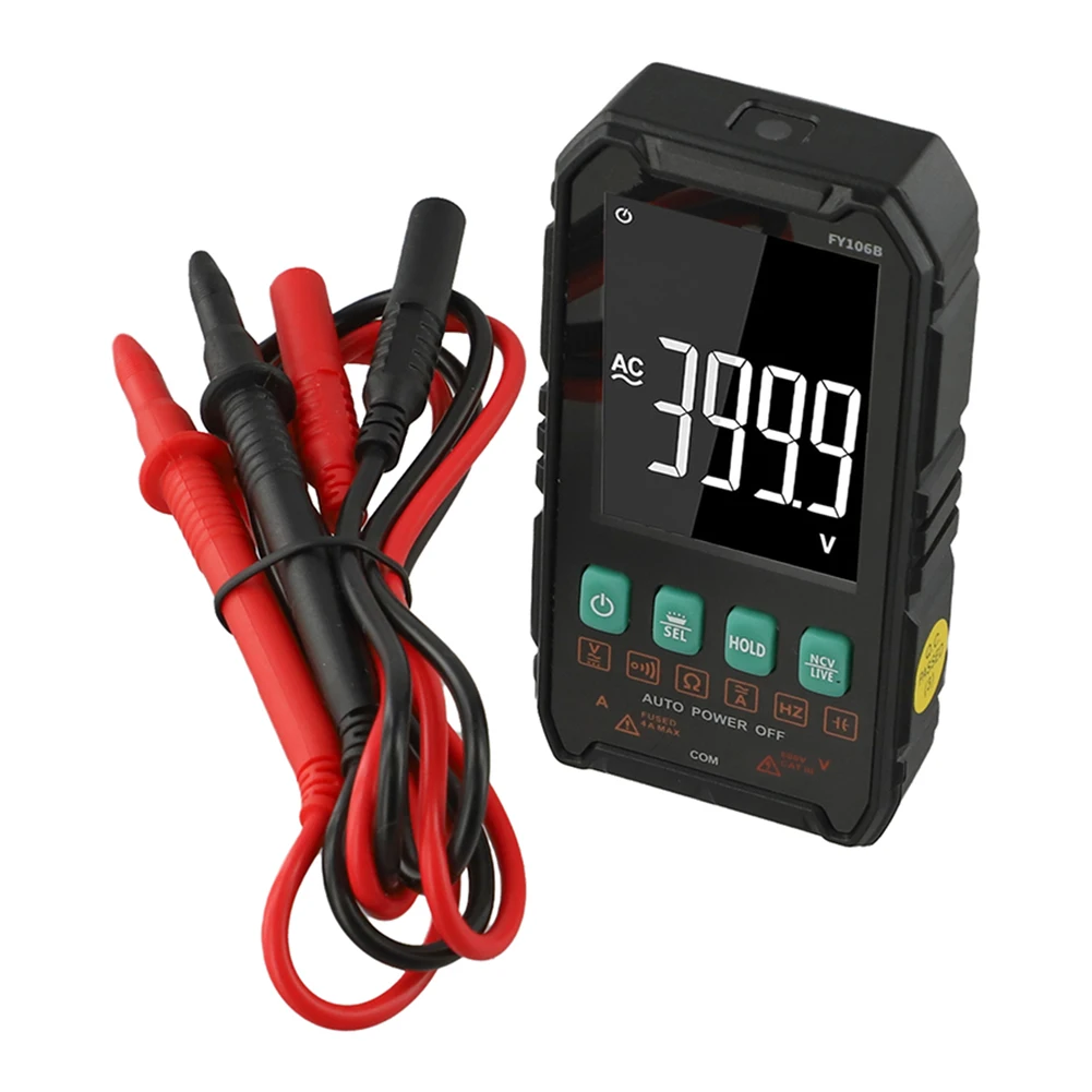 FY106B مقياس رقمي متعدد 600 فولت/4A التيار المتناوب/تيار مستمر الجهد الحالي VA شاشة LCD متعدد رقيقة جدا رقمي متعدد الكهربائية