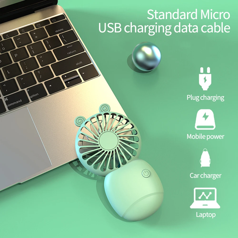 Мини-вентилятор летний ручной, с зарядкой от USB
