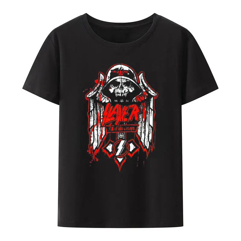 Metal Band Y2k Tops Cool Slayer Harajuku Punk Summer Graphic T Shirts ModaL Women\'s T-shirt T-shirts 2023 New Slayer Men Tees