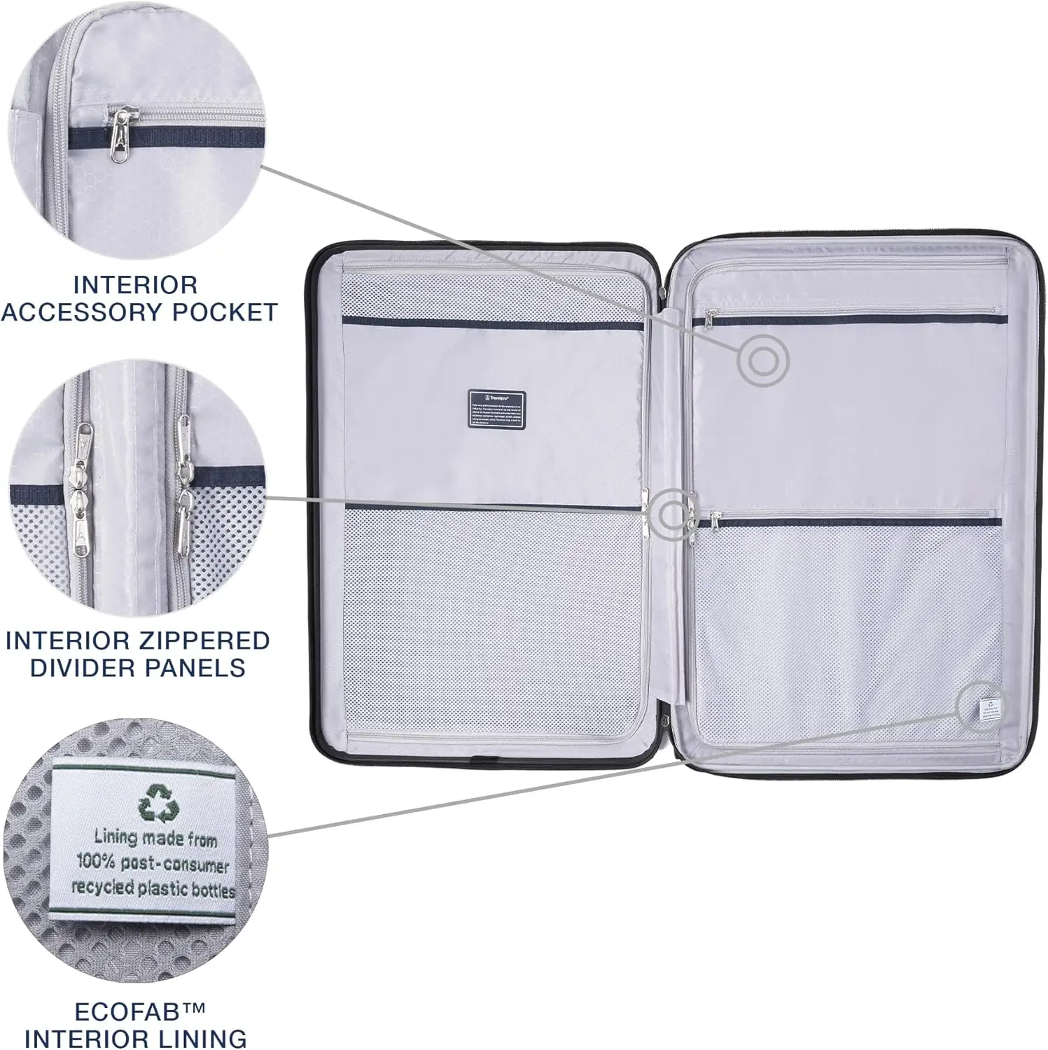 Leichter, erweiterbarer Hartschalen-Spinner-Koffer mit 8-Rollen, TSA-Schloss, Ensig-Technologie für sicheres Reisen