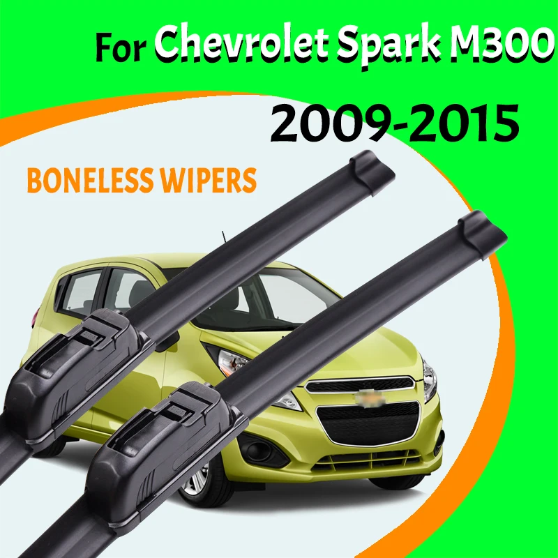 

Автомобильный стеклоочиститель для Chevrolet Spark M300 2009-2015, черный, U-образный, мягкий резиновый, без косточек, HD, тихий, прочный автомобильный стеклоочиститель 21 "+ 16"