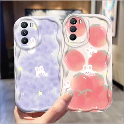 Pink Fruit Rabbit Cute For Xiaomi Mi 14 12 12T 11 Lite Poco M6 X6 X5 X4 X3 M3 F4 Pro GT NFC 5G Wave Oil Cover Phone Case