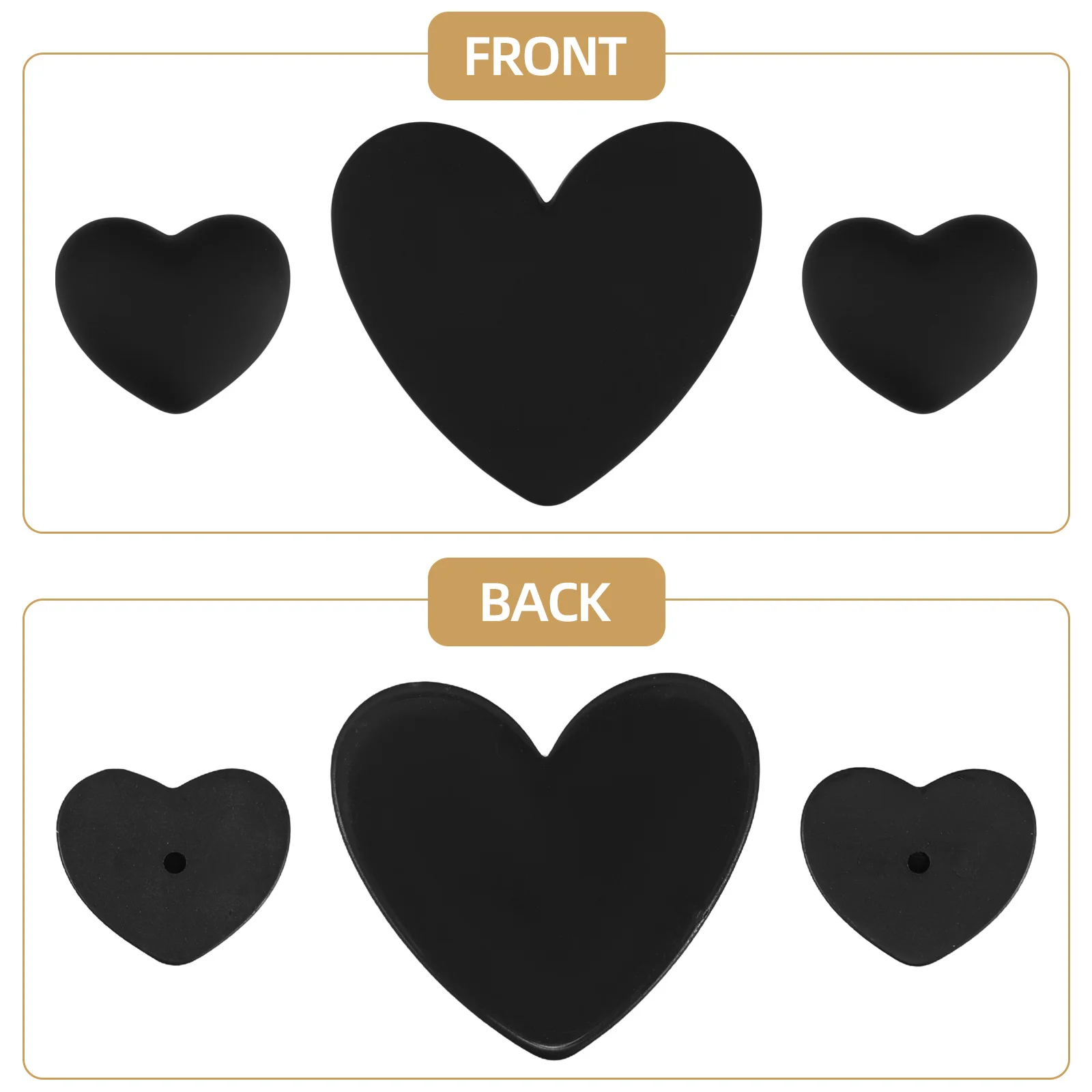 3 Stück Datenkabel-Herz-Patch aus Kunstharz mit flacher Rückseite, matte Verzierungen für DIY-Kabelschutzhülle