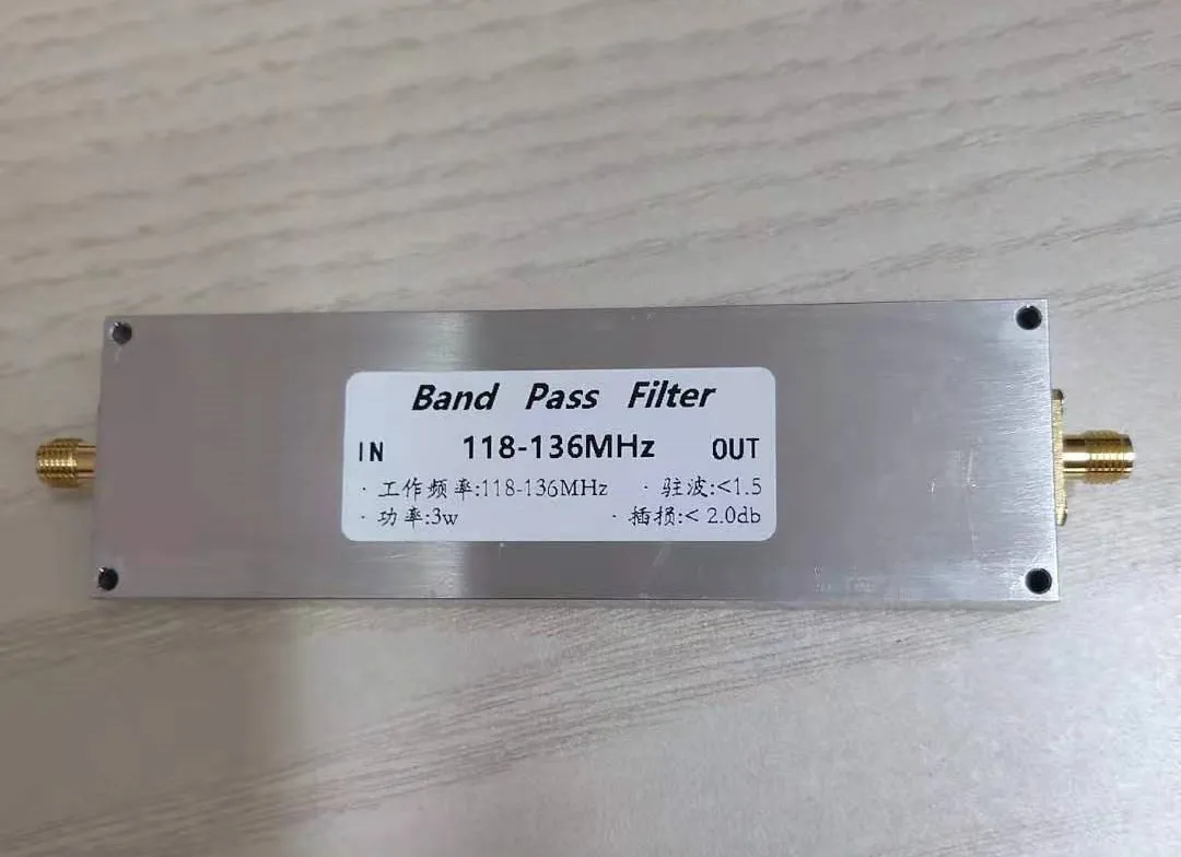 

BPF-118-136 118-136MHz Band Pass Filter BPF Aviation Band Pass Filter Aviation Receiving Anti-jamming