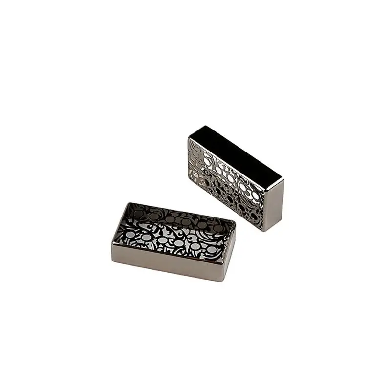 

ABVB-2PCS Ажурные накладки на гитарные звукосниматели хамбакеры с 12 отверстиями, аксессуары для электрогитар LP, черные, 70x38x16 мм