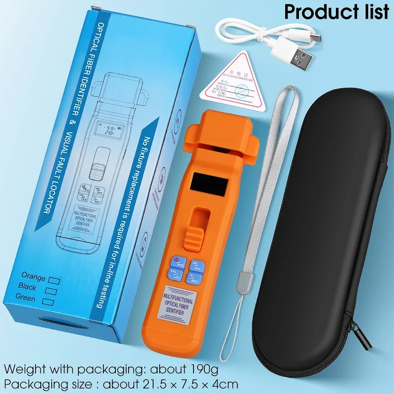 

COMPTYCO AUA-C607/C605 Rechargeable Fiber Optic Identifier Live with Built in OFI /OPM /LED Light /VFL 800-1700nm SM
