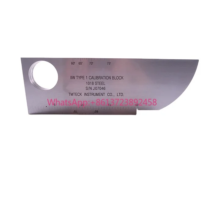 NDT IIW-Type 1 AWSD1.1/D1.1M-2015 Calibration Block 304 Stainless Steel test Block for Ultrasonic Flaw Detector INCH TYPE
