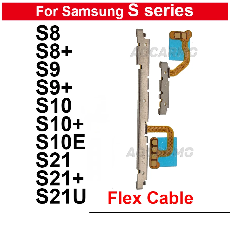 For Samsung Galaxy S21 S20U S20 Plus S20FE S8+ S8 S9 S10 s9+ S10E S20+ S21Ultra Power On OFF Volume Flex Cable Replacement