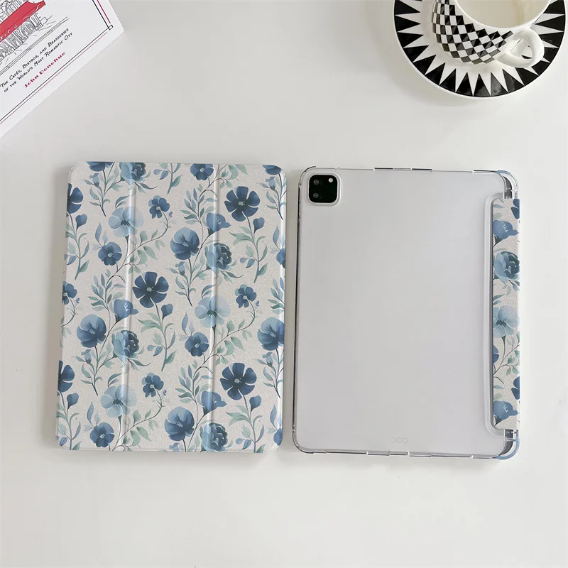 Simple Flower Cases For iPad Air 2024 Pro 11 inch iPad Air 5/4 10.9 10th 5/6/7/8 10.2 9.7 inch Air3 10.5 mini 6/5/4 Cover Cases