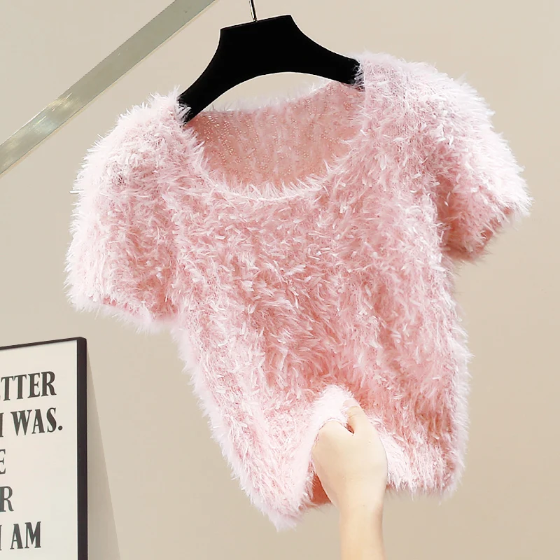 

New Faion Heavy Work Fringe Soft Cozy round Ne ort Sve Sweater Design Slim Fit Top Small Size Women's Clothing