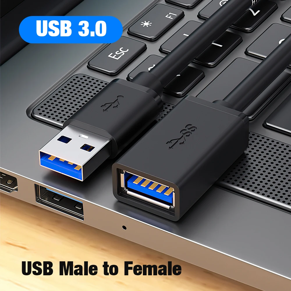 USB 3.0 Extension Cable Male to Female Extender Cable Fast Speed Connect Data Cord For Laptop PC TV Xbox Keyboard Mouse Webcam