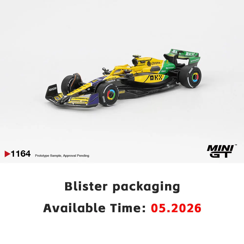 Przedsprzedaż MINIGT 1/64 Model odlewany McLaren MCL38 # 4 Lando Norris 2024 F1 2024 Monaco GP Model o wysokiej wydajności w opakowaniu blisterowym