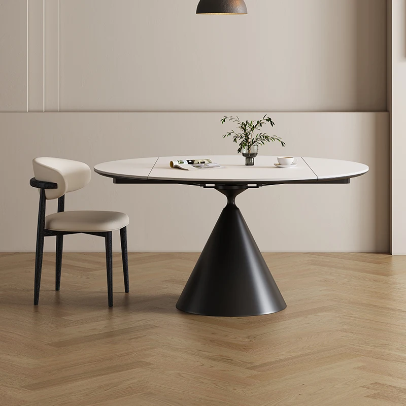 

Extendable Living Dining Table Nordic Extension Mechanism Design Folding Dining Table Round Room Sets Table A Manger Furniture