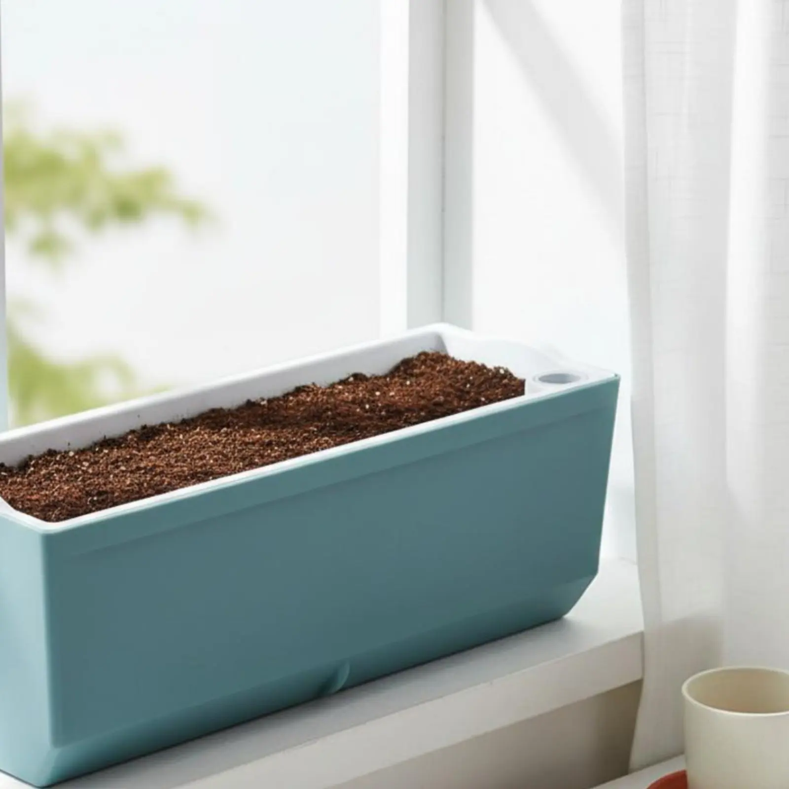 Automatic Watering Pot Low Maintenance Automatic Watering Planter Plastic Flower Pot Lightweight and Long-Lasting Planter With