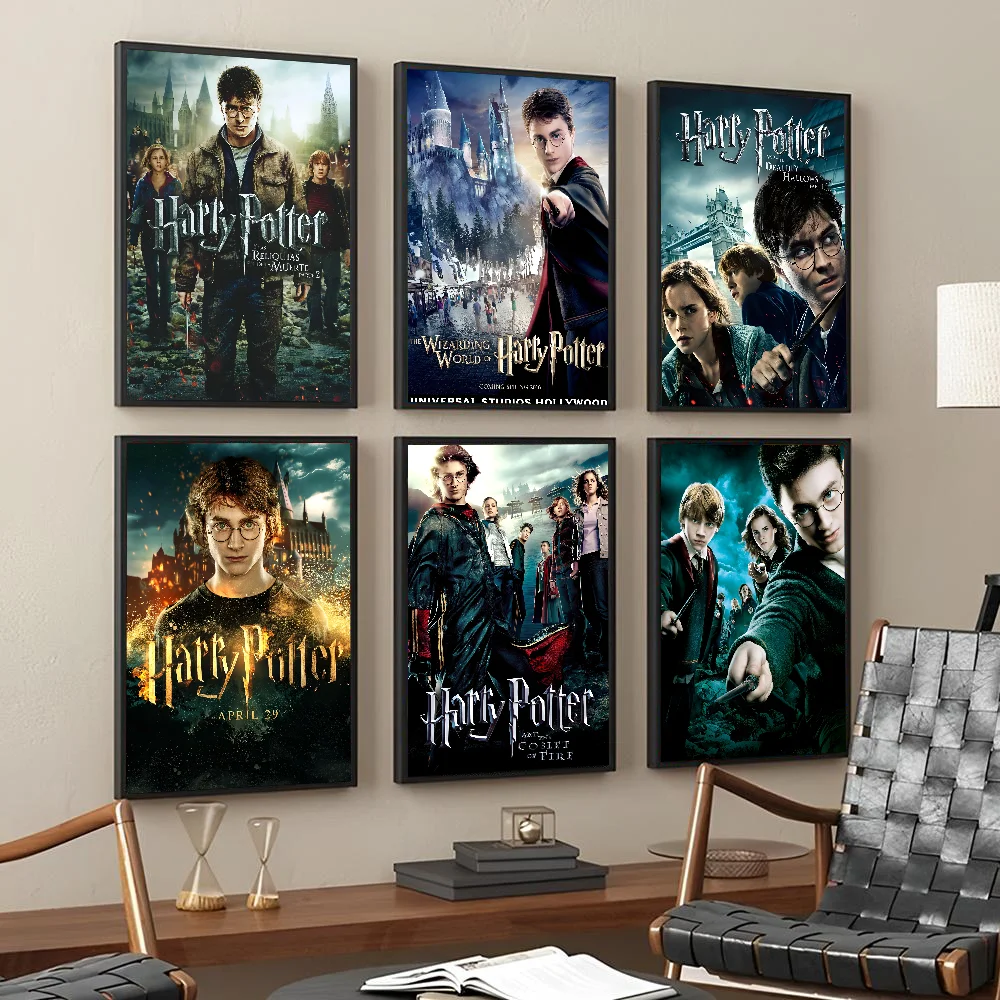 Movie Cool H-Harry P-Potter Poster Paper Print Home Living Room Bedroom Entrance Bar Cafe Art Painting Decoration