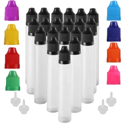 30PCS 30ML/60ML Wholesale Eyes Liquid Dropper Refillable Bottles Empty Plastic Squeezable Travel Cosmetics Paint Ink Containers