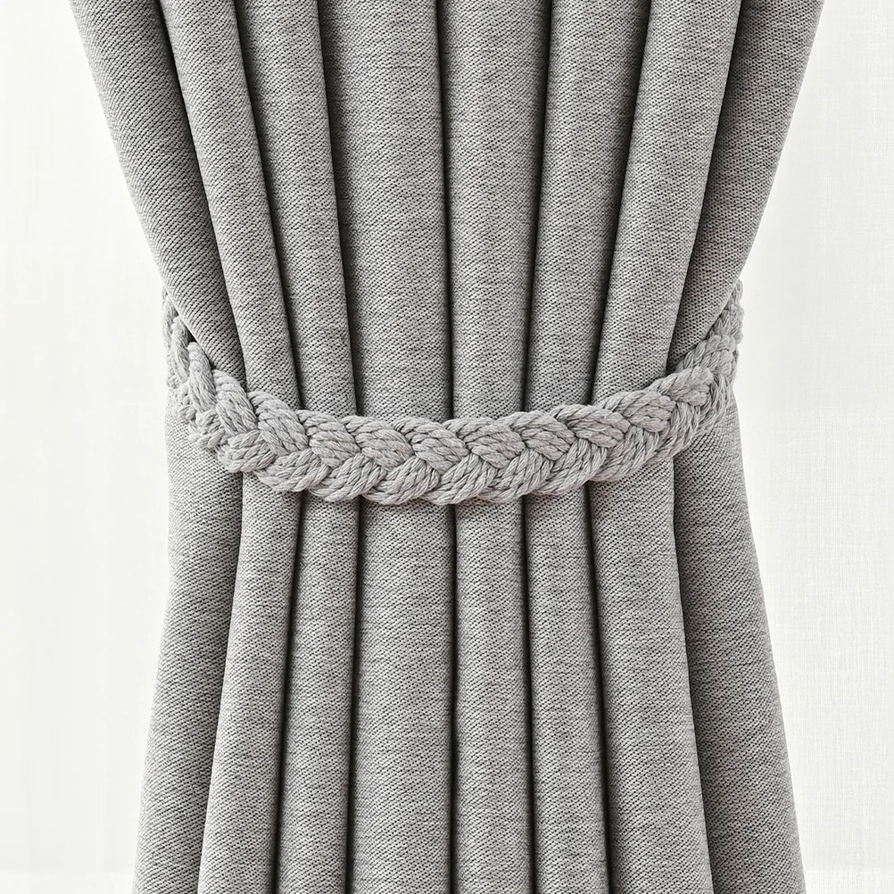 

2Pcs Premium Woven Curtain Tieback Functional Decorative Drapery Holdback for Home Hotel Bedroom Curtain Pull Backs