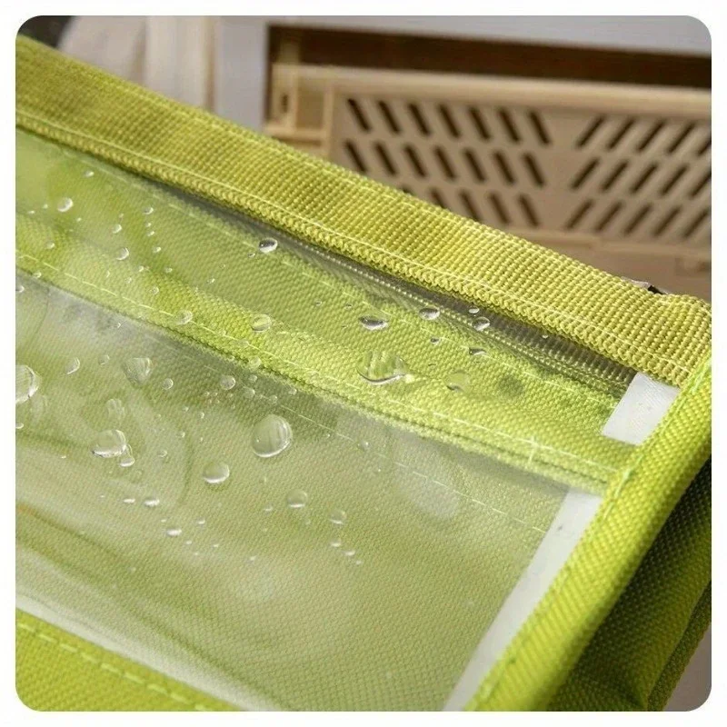 مقلمة ذات سعة كبيرة مكونة من ستة طبقات، لوازم قرطاسية عالية المظهر، حقيبة أدوات تخزين PVC شفافة #4