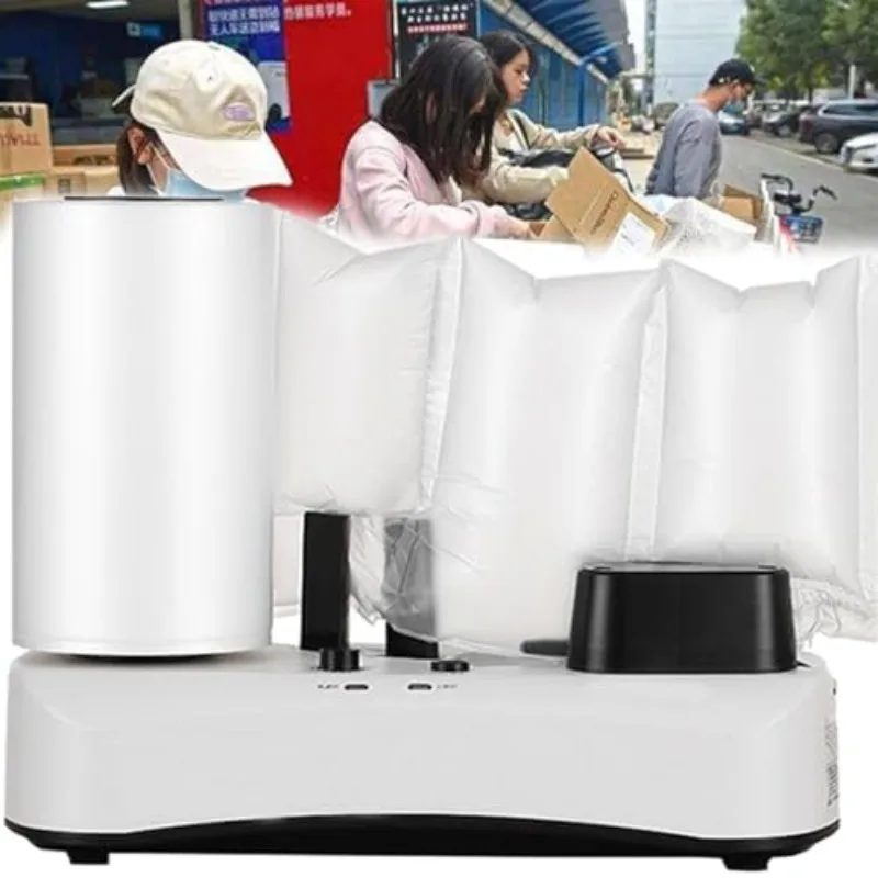 Portable Air Cushion Wrap Machine for Inflatable Packaging Test Film Roll Air Pillow Machine for Shipping Packing Fragile Goods