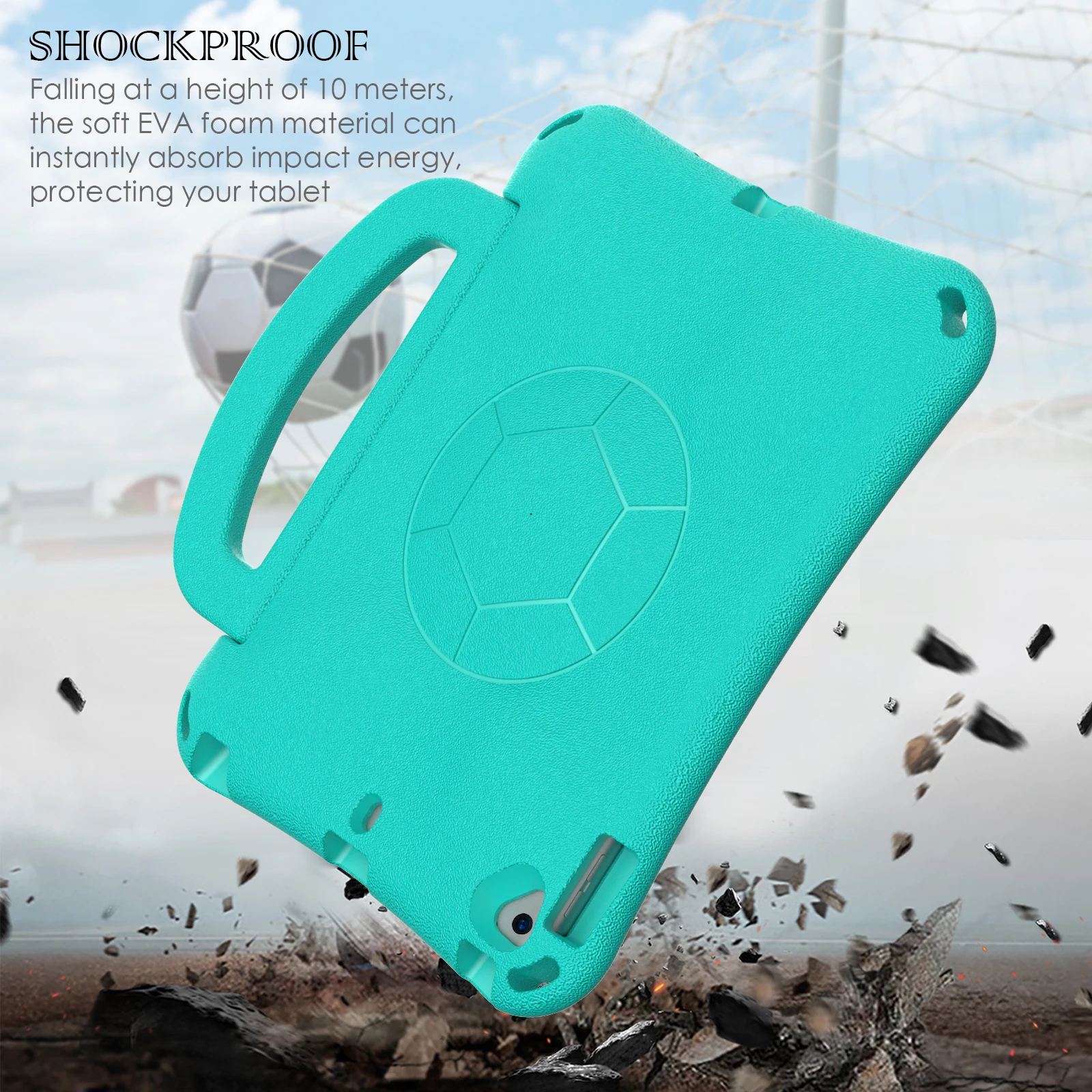 For IPad 10th 2022 Air 4 5 10.9 10.2 7th 8th 9th Pro 11 10.5 9.7 2017 2021 2018 Mini 4 5 Case Kids EVA Tablet Football Cover