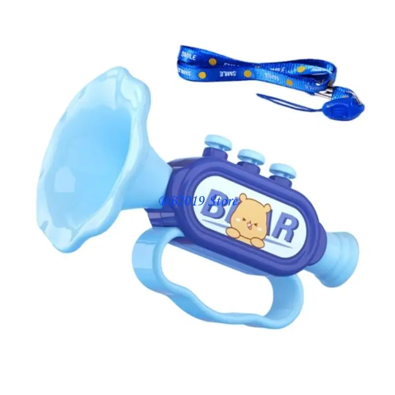 Q0KB Fun Blowing Trumpet Toy for Kids Musical Skill Learning and Creative Expression Music Instrument Educational Activity
