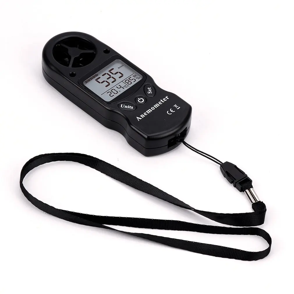 TL-300 Mini Multipurpose Anemometer Digital Anemometer LCD Wind Speed Temperature Humidity Meter with Hygrometer Thermometer