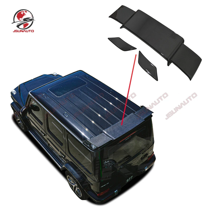 

Good Quality For Mercedes G Wagon Refit Upgrade G800 Style Dry Carbon Fiber Roof Wing For W464 G63 G500 Rear Spoiler Part