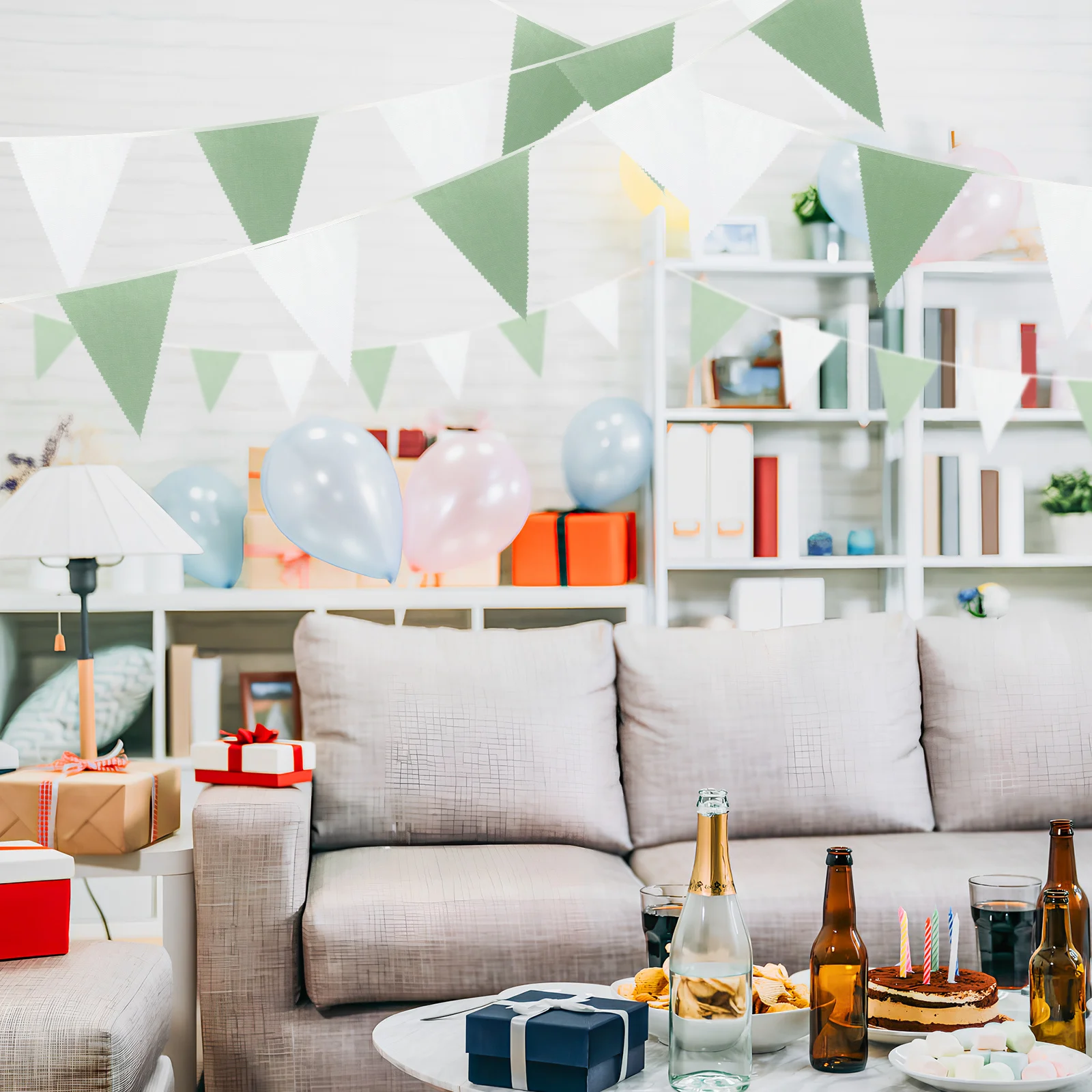 

42Pcs Birthday Hanging Flags Triangle Pennant Banner Party Baby Shower Decorations Boho Birthday Party Bunting Garland Banner