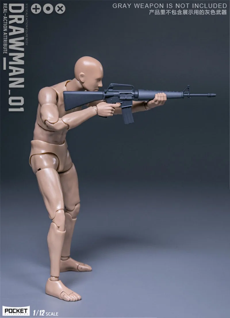 1/12 DAMTOYS DPS01 Action Figure Model 6'' Drawman Removable Body Dolls for Hobby Collection