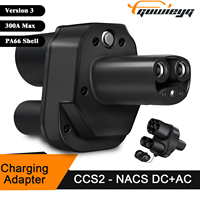 GUWIEYG CCS2 to Tesla 300A AC+DC Adapter Fit for Tesla Model 3/X/Y Made in USA CCS2 Combo Adapter Support CCS2 and Type2 Charger