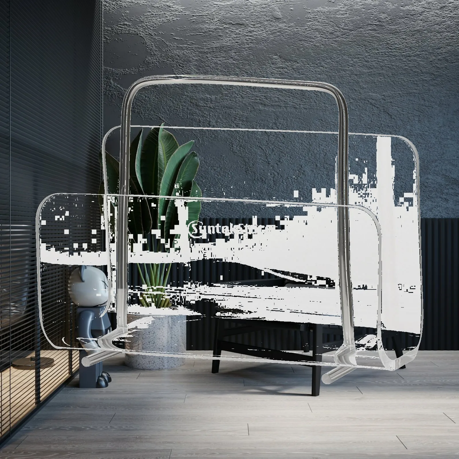 Small Magazine Holder Shelf Rack for Books and Periodicals Acrylic Metal Frame for Study Living Room Organizer
