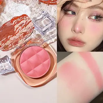복숭아 핑크 오렌지 레드 루즈 아이섀도우 컨투어, 내추럴 매트 치크 틴트, 블러셔 메이크업 팔레트, 6 가지 색상, 한국 화장품