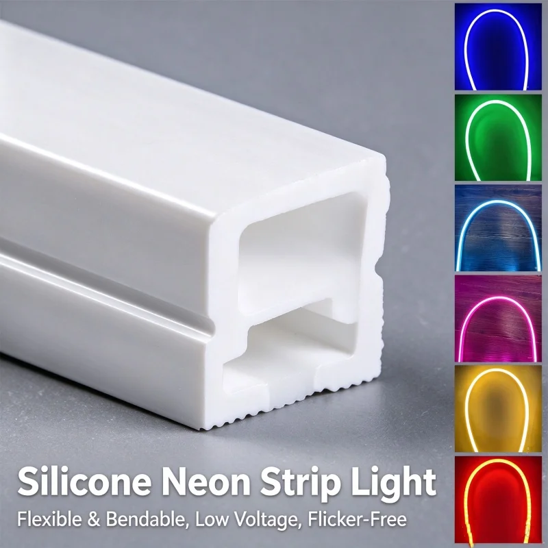8x8mm Waterproof Soft Neon Rope Lamp Recessed DC12V Flexible Diffuser Cabinet Closet Home Decor Red Green Blue Led Strip Light