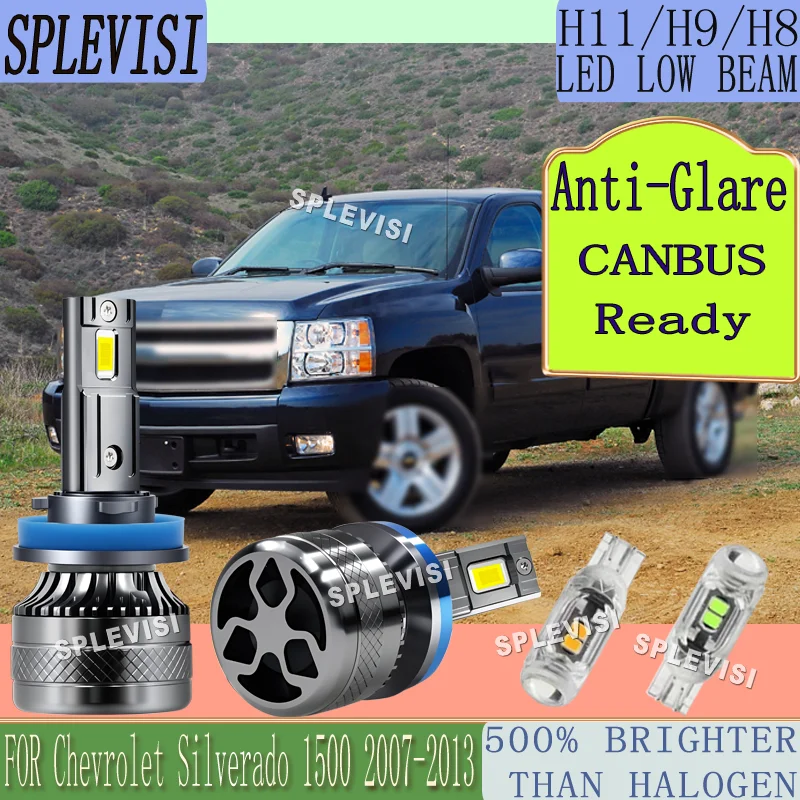 

2PCS H11/H8 No Flicker Brighter Halogen LED Low Beam For Chevrolet Silverado 1500 2007-2013 2007 2008 2009 2010 2011 2012 2013