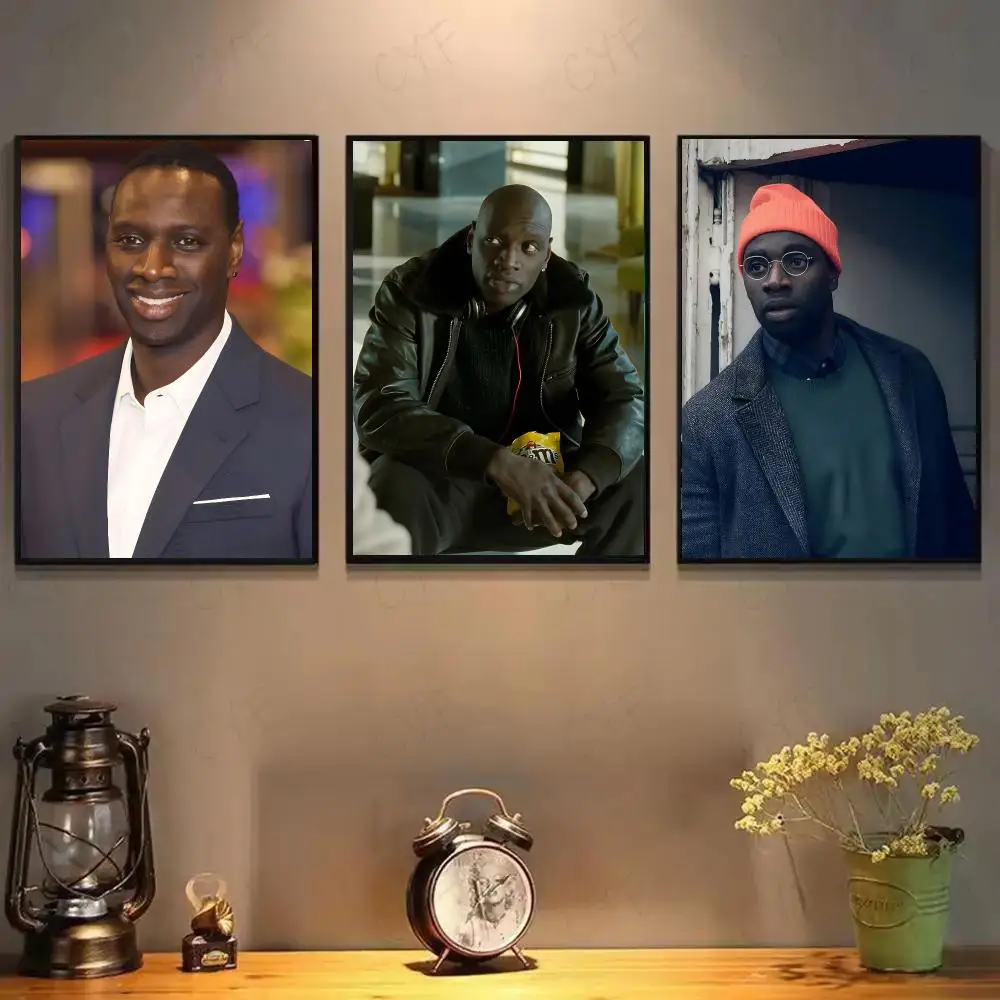 Famous Actor O-Omar Sy Poster High-definition Art Sticker Self Adhesive Waterproof Home Decoration For Living Room