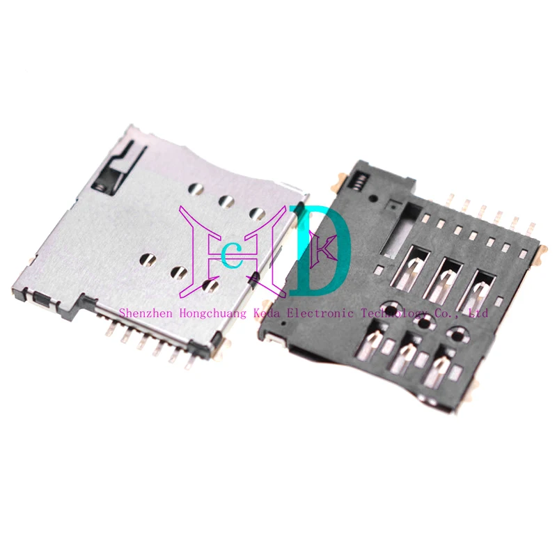 5PCS Self push SIM card slot Micro SIM Memory card Holder adapter connect use for GSM Module SIM800L SIM800C