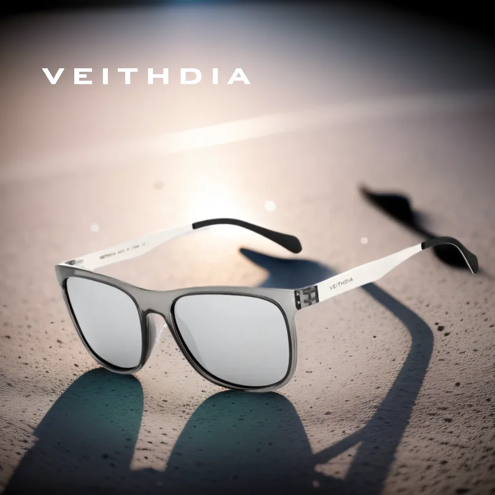 

Новые защитные солнцезащитные очки VEITHDIA с поляризационными линзами UV400, защита от ультрафиолета, квадратная оправа из нержавеющей стали, брендовые очки для мужчин и женщин FH6110