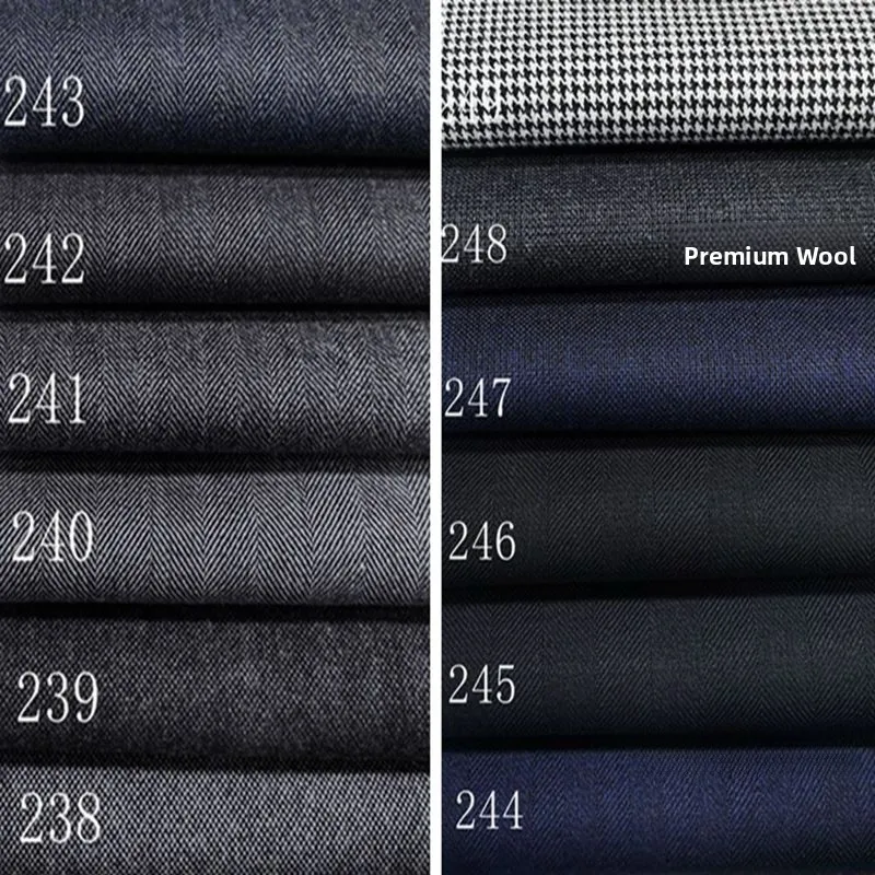 

Элитная темно-синяя шерстяная твидовая ткань для костюмов: осенне-зимний материал для мужских костюмов, брюк, жилетов и пальто, европейские полосы.