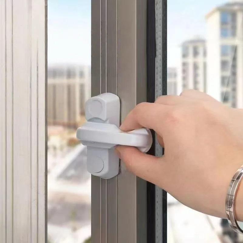 3 pcs Child Safe Security Window Door Sash Lock Safety Lever Handle Sweep Latch,household balcony door and window locks,Hardware