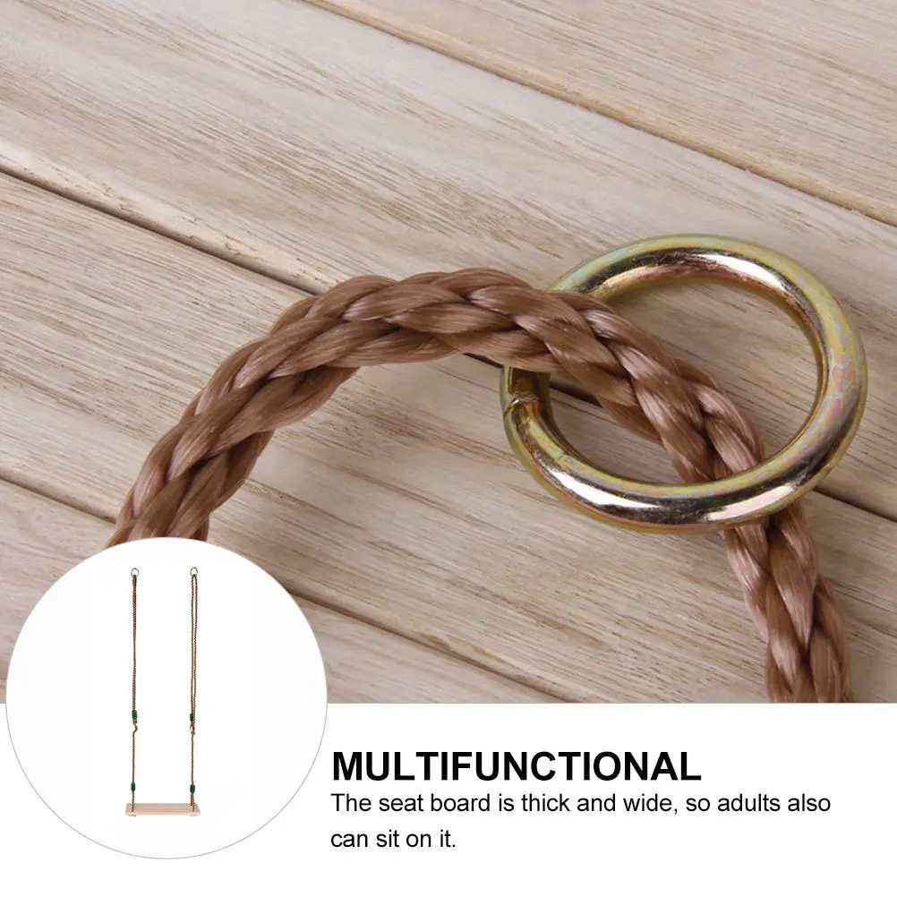 

Wooden Durable Outdoor Kids Adults Adjustable Rope Playground Hanging Tree For Backyard Front Yard Playground Swing Seat Outdoor