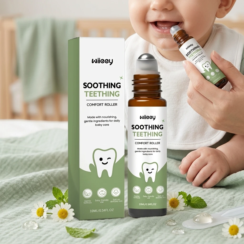 Teeth Soothing Roller Oil Relieve Babies Bleeding Gums Refreshing Not Greasy No Pungent Odor Gentle Massage Baby Molar Care Oil