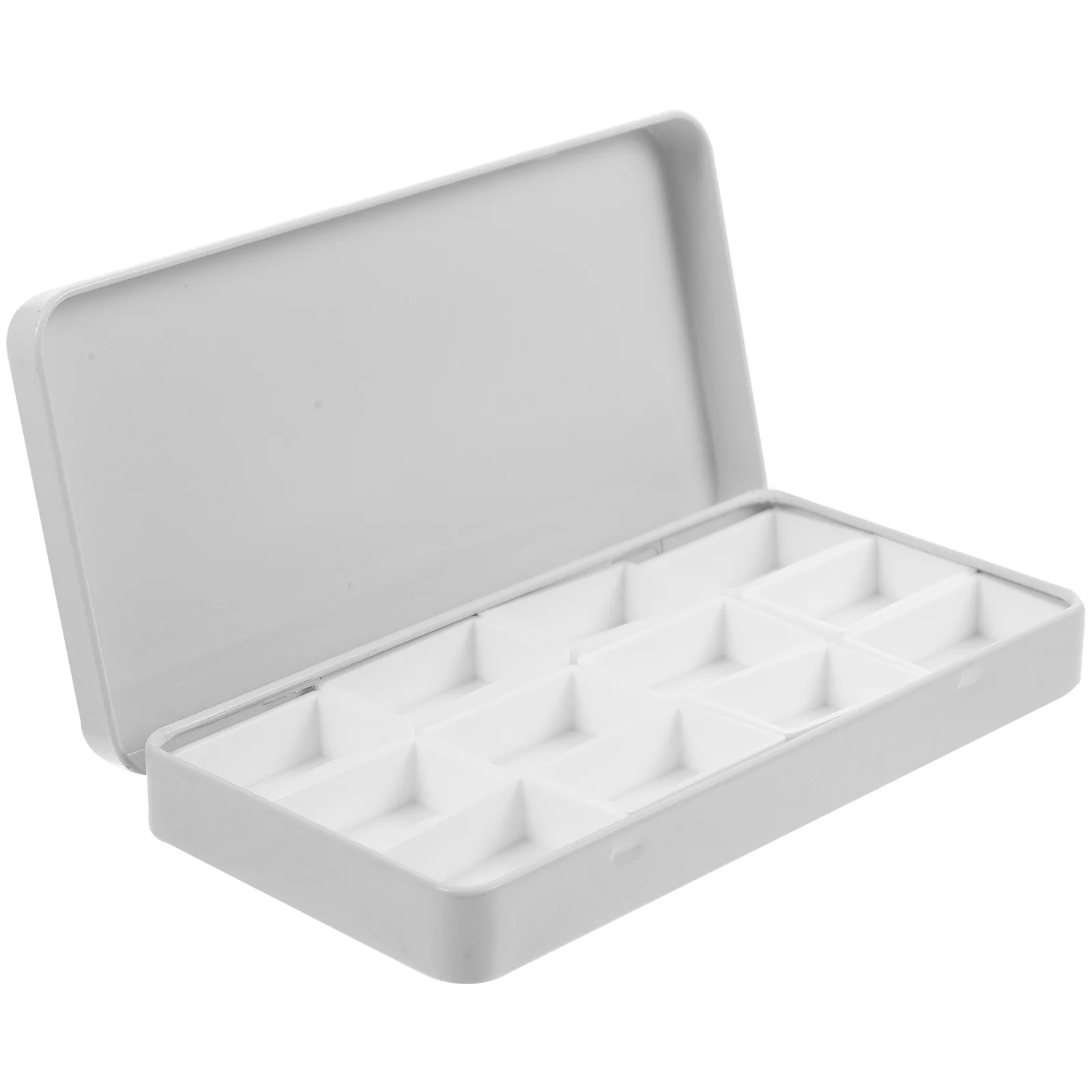 

1 Set Watercolor Pigment Box 12-Grid Empty Paint Case For Mixing Storage Portable Travel Art Tool Artists Students Painting