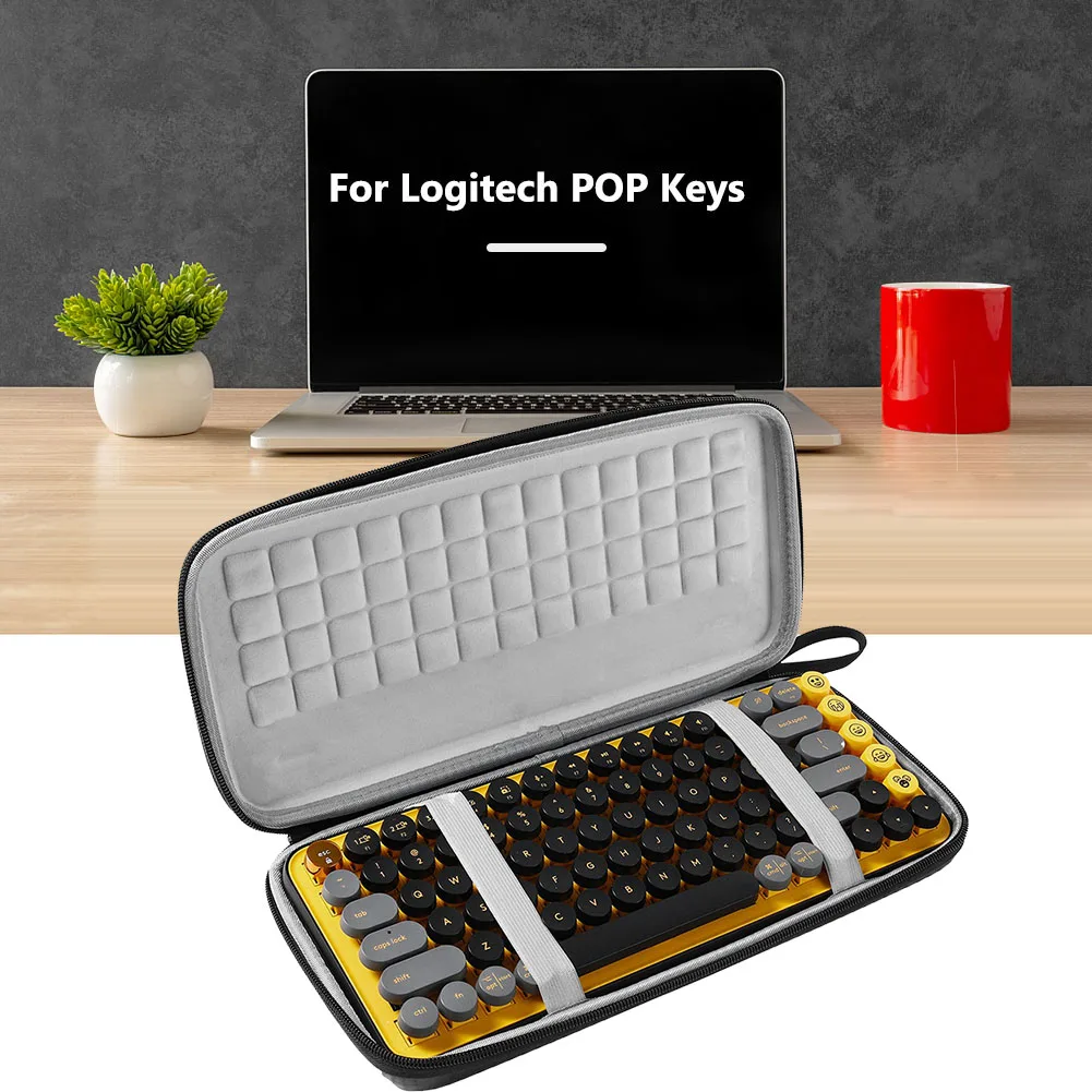 Tas Pembawa Tahan Air untuk Keyboard Logitech POP Keys, Tas Penyimpanan Perjalanan untuk Keyboard Nirkabel