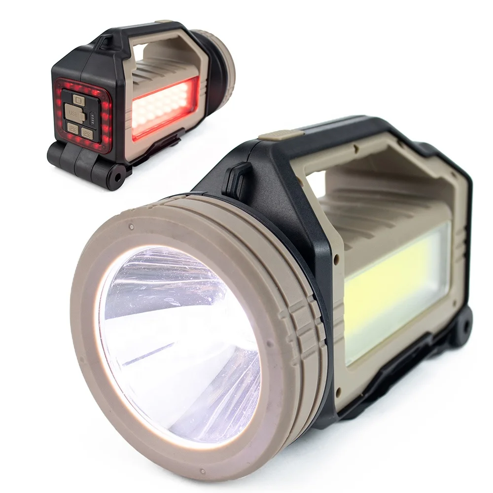 

P50 1000lm super bright heavy duty searchlight side COB floodlight USB rechargeable outdoor searchlight