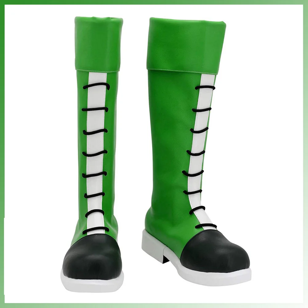 

Gon Freecs Cosplay Shoes Boots Costume Accessories Anime Hunterrs Disguise Green Boots Unisex Women Men Roleplay Footwear Prop