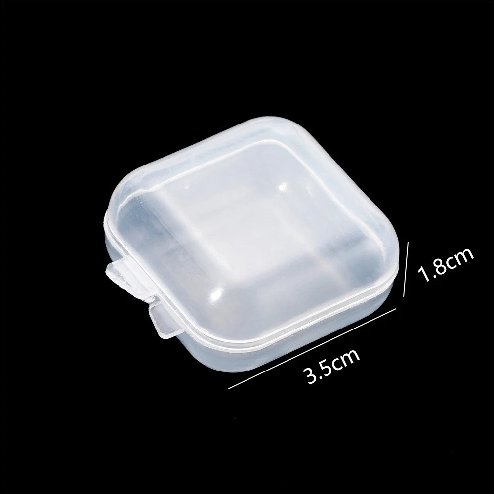 5/10Pcs Mini Plastic Storage Box Transparent Jewelry Storage Case Earrings Rings Finishing Boxes Small Items Storage Container