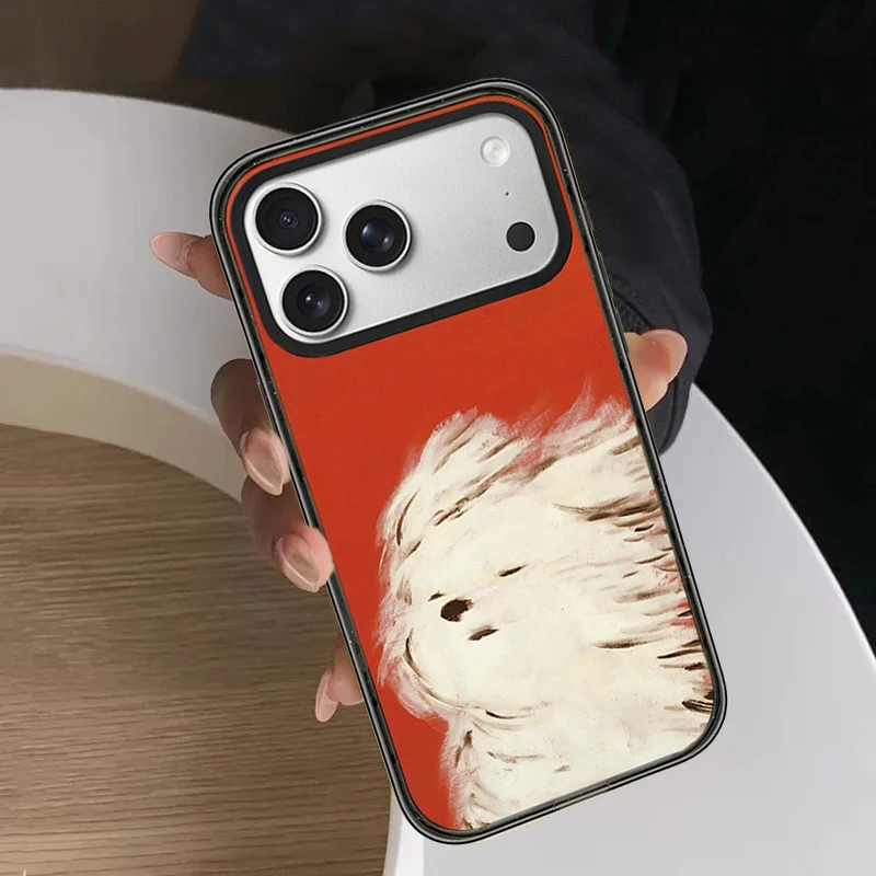 Cute Chasing Puppy Impact Black Border Magnetic Phone Case Cover for IPhone 13 14 15 16 17 Pro Max Case for IPhone Air
